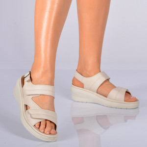 Sandale Cu Platforma Cedra Bej- Need 4 Shoes