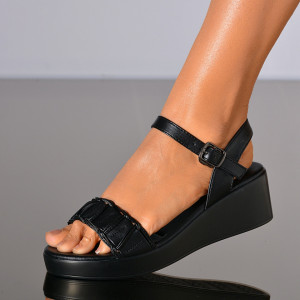 Sandale Cu Platforma Coryna Negre- Need 4 Shoes