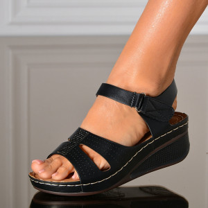 Sandale Cu Platforma Dora Negre - Need 4 Shoes