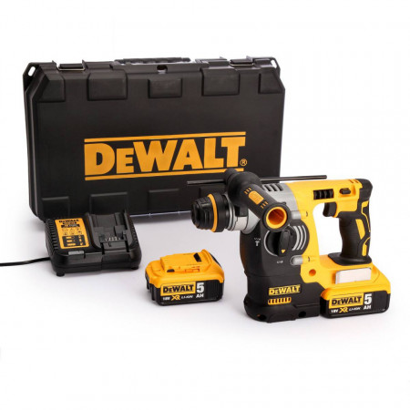 Ciocan rotopercutor ultraprofesional cu acumulator DeWALT DCH273P2, 2.1J, 1100rpm, 18V, 2 acululatori de 5Ah XR, SDS-Plus, 3 moduri de lucru