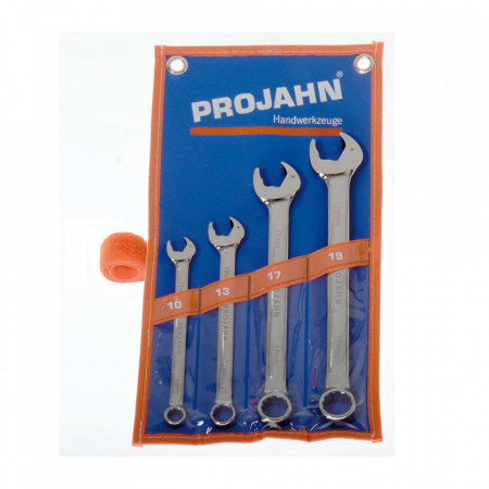 Set de chei fixe si inelare combinate PROJAHN cu clichet Clicktech metrice 10-19 mm 4 buc/set