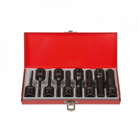 Set tubulare de impact hexagonal 1/2" PROJAHN, 4-5-6-8-10-12-14-16-19 mm, 9 buc/set