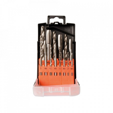 Set de tarozi pentru gauri strapunse HSS-G, DIN 371/376 M3-M12, 14 buc/set