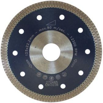 Disc DiamantatExpert pt. Ceramica dura, portelan, gresie 125x22.2 (mm) Super Premium - DXDH.3901.125
