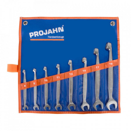 Set de chei fixe si inelare Dolphin rasucite la 90 de grade PROJAHN metric 8-19 mm 8 buc/set