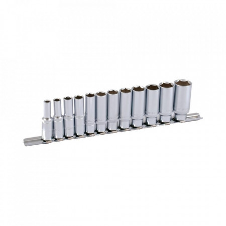 Set de chei tubulare 3/8" PROJAHN, adanc, metric 7-22 mm suport sina 12 buc/set