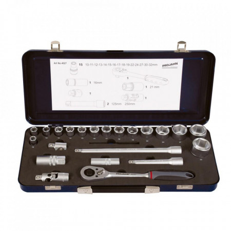 Trusa de chei tubulare industriale 1/2" PROJAHN, 10-32 mm, 22 componente/set