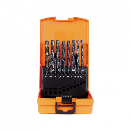 Set burghie metal elicoidale PROJAHN, HSS-R DIN 338 Typ N ECO, 1-10mm, 19 buc/set