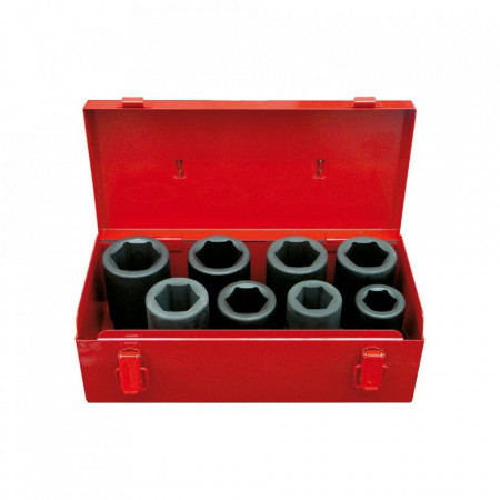 Set tubulare de impact 1" PROJAHN, 24-38 mm, 8 buc/set