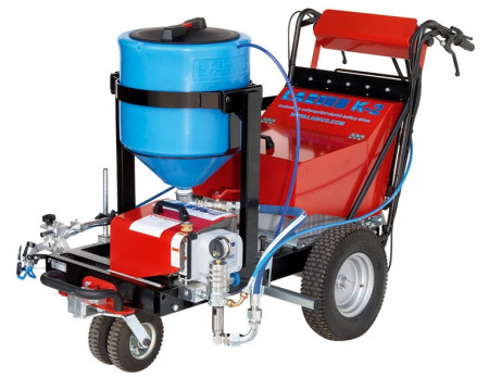 Echipament airless pentru trasat marcaje rutiere K2 ECO (autopropulsat, Gravity 50lt) - Larius