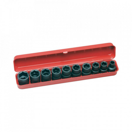 Set tubulare de impact 1/2" PROJAHN, 10-24 mm, 10 buc/set