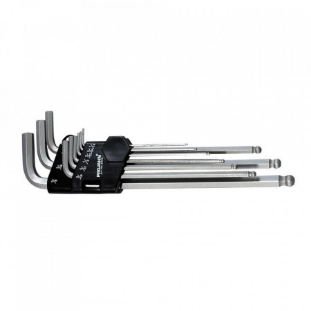 Set chei hexagonala (imbus) cu cap sferic PROJAHN varianta extra lunga 1/16" - 3/8" 9 buc/set