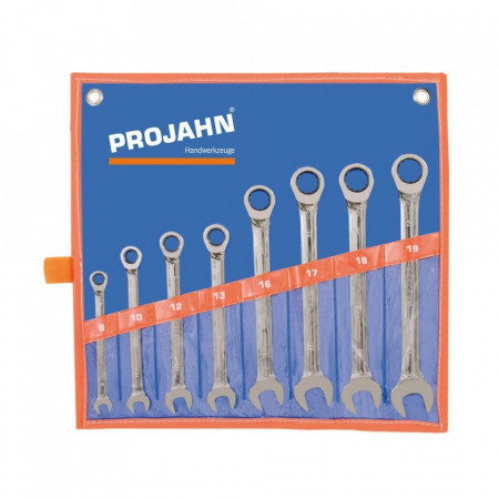 Set chei combinate PROJAHN GearTech cu clichet 8 piese 8-19mm