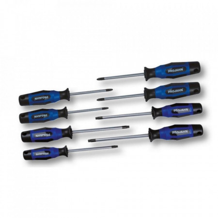 Set surubelnite PH Philips/PZ Pozidriv (in cruce)/TX Torx PROJAHN cu maner anti-alunecare 8 buc/set