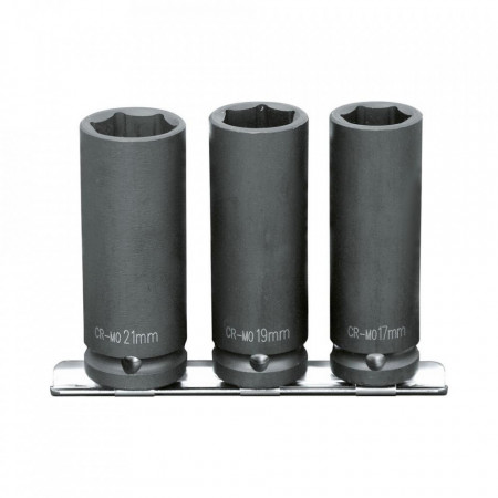 Set tubulare de impact adanc 1/2" PROJAHN, 17-19-21 mm, 3 buc/set