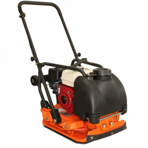 Placa compactoare unidirectionala BISONTE PC90-H, 13 kN, motor Honda, benzina 5.5 cp, greutate 95 kg