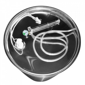 Butoi INOX 180 L cu capac flotant si canea - Img 2
