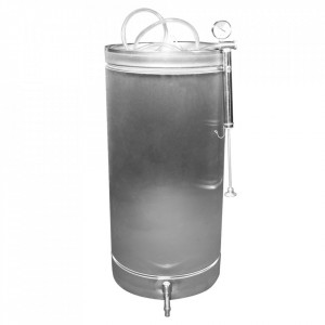 Butoi INOX 102 L cu capac flotant si canea - Img 1