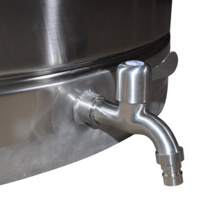 Butoi INOX 180 L cu capac flotant si canea - Img 3