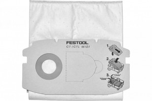 Sac de filtrare Festool SELFCLEAN SC FIS-CT MIDI/5 set 5 buc pentru aspiratoare Festool CT Midi - Img 2