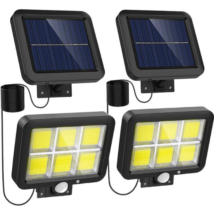 spring Bring Constitution Set 2 x Lampa 120 LED pentru exterior cu panou solar detasabil, senzor de  miscare