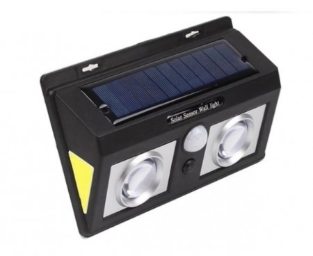 Lampa solara dubla LED cu lupa