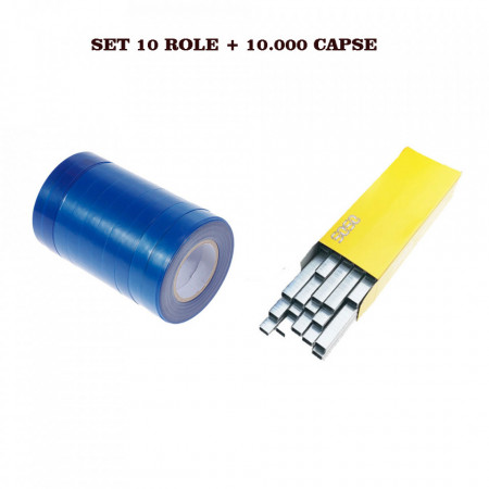 Set 10 role + 10.000 capse pentru aparat de legat via de vie si legumele
