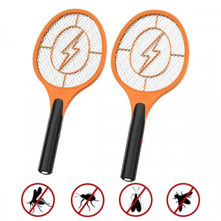 Set 2 x Paleta cu Descarcare Electrica Anti-Insecte, Tantari, Muste, Molii, Incarcare Rapida