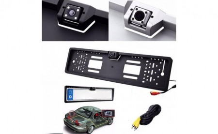 Suport pentru numar auto - cu camera marsarier