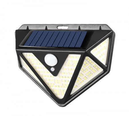 Lampa solara 166 LED, senzor de miscare