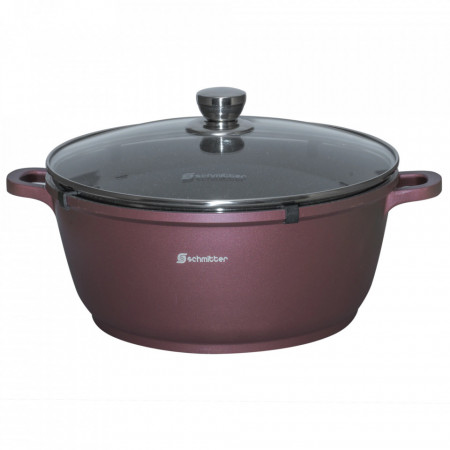 Oala cu capac din ceramica Schmitter, aluminiu turnat, 32 cm