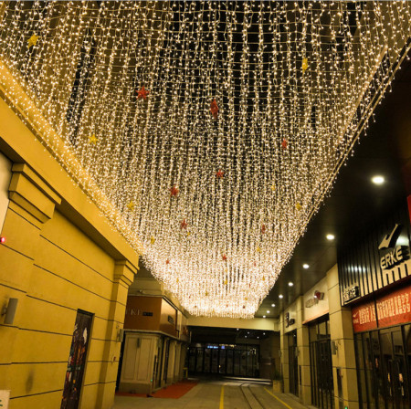 Set 4x Instalatie franjuri 10m, 960 LED ploaie lumini, interconectabila