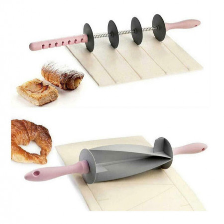 Aparat taiat aluatul ROLLER BLADE + Sucitor aluat CROISSANT CUTTER