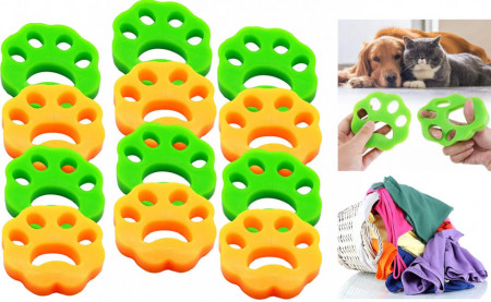 Set 12 captatoare scame si par - pentru masina de spalat pentru orice tip de material