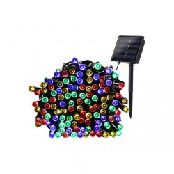 Instalatie multicolora 100 LED-uri, incarcare solara, 12 metri