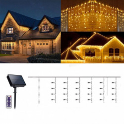 Set 2 x Instalatie SOLARA franjuri 12m, 600 LED ploaie lumini