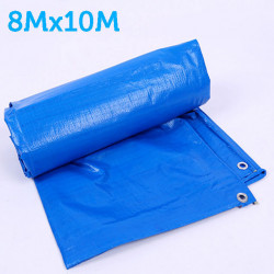 Prelata albastra impermeabila 8m x 10m cu inele , 120gr/m2