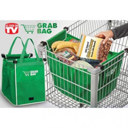 Set 2 sacose ideale si rezistente pentru cumparaturi, se pot monta la caruciorul din supermarket