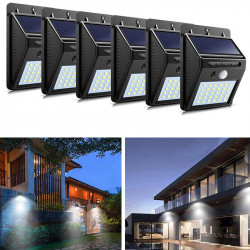 комплект 6 х LED соларен прожектор със сензор, Solar Led Light, 30 Led