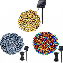 Set 3 x Instalatie solara pentru exterior cu 200 led, 22m