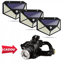 Set 3 Lampi solare 100LED, senzor de miscare