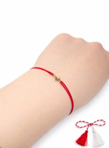 Bijuterii aur galben 14 K bratara cu snur colectie noua model CRUCE
