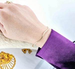 Bijuterii aur galben 14 K bratara fixa colectie noua model FATETAT - Img 2