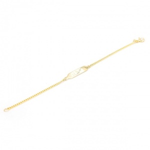 Bijuterii aur galben 14 K bratara pentru copii colectie noua model PLACUTA - Img 2