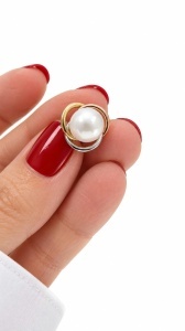 Bijuterii aur galben 14 K cercei colectie noua ITALIA model TURBAN - Img 2