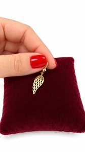 Bijuterii aur galben 14 K cercei colectie noua model ARIPA DE INGER - Img 2