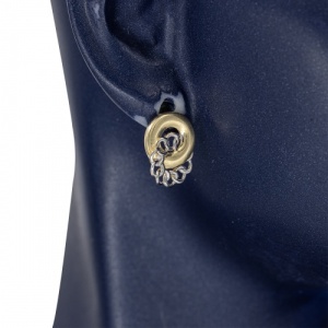 Bijuterii aur galben 14 K cercei colectie noua model FLOARE - Img 3