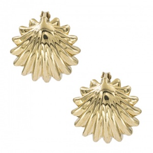 Bijuterii aur galben 14 K cercei colectie noua model FRUNZA