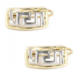 Bijuterii aur galben 14 K cercei colectie noua model GEOMETRIC