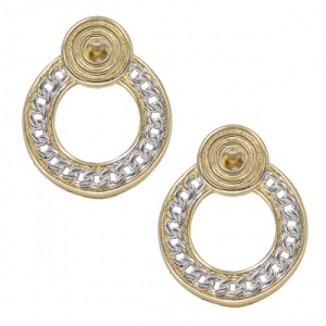 Bijuterii aur galben 14 K cercei colectie noua model GEOMETRIC